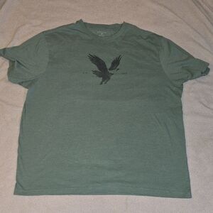 American Eagle Super Soft Standard Fit Light Green Logo Graphic T-Shirt XL